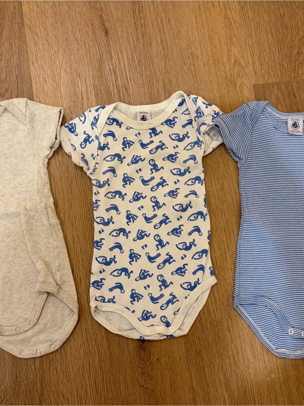 Petit Bateau pack of three Baby One-Piece